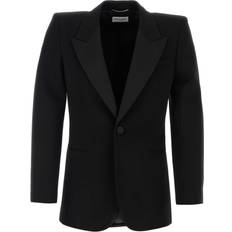 Saint Laurent Men Blazers Saint Laurent Black Wool Blazer Black