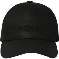 Saint Laurent Men Caps Saint Laurent Cotton Baseball Cap Black