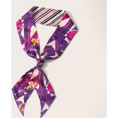 Shein Women Scarfs Shein PURE SILK PRINT SCARF