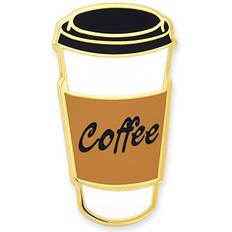 Brown Brooches Cute Coffee To-Go Cup Trendy Enamel Lapel Pin