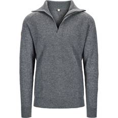 Klær Tufte Robin Stitch Half Zip Dark Grey Melange, herre Herre