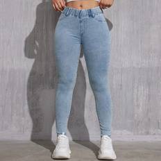 Shein L Jeans Shein Slim Fit Distressed Denim Jeans