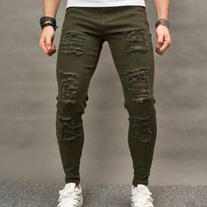 Shein M - Men Pants & Shorts Shein Men'S Slim Fit Distressed Jeans