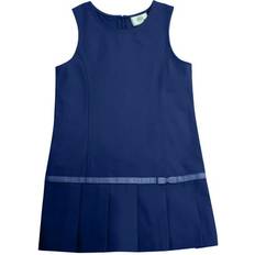 Dresses Classroom School Uniforms Girls' Little Pleated Bow Jumper, Navy Blue, 4.0