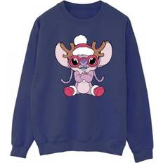 Gensere Disney Herren Lilo & Stitch Angel Rentier Baumwoll-Sweatshirt