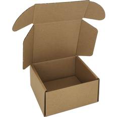 CH-BOX 50 Pack 4x4x2'' Small Shipping Boxes, Corrugated Cardboard Mailers for Business, Kraft CM442K