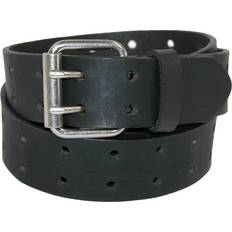 Dickies Men Accessories Dickies Perforated Leather Double Prong Buckle Belt Black L10165