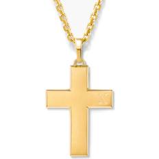 Jaxxon Mosaic Cross Pendant Necklace - Gold