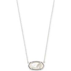 Kendra Scott Silver Necklaces Kendra Scott Elisa Sterling Silver Pendant Necklace in Ivory Mother-of-Pearl Mother Of Pearl One