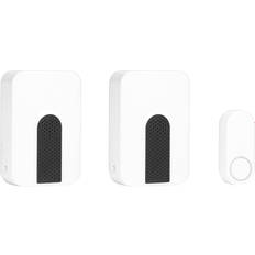 Globe Black/White Plastic Wireless Doorbell Kit