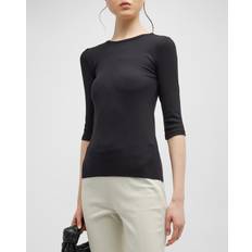 Vince Elbow-Sleeve Crewneck T-Shirt