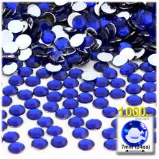 Flatback Rhinestones, Faceted Round, 10mm, 5000-pc, Royal Blue