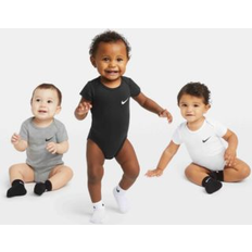 Nike Bodysuits Children's Clothing Nike Mini Me 3-Pack Bodysuit Set Baby Bodysuits in Grey, 0-3M 56K647-042