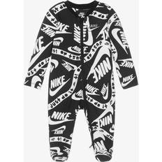 Nike Bodys Nike Boys Black & White Cotton Babygrow Black month