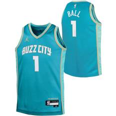 Game Jerseys Nike Kids' Charlotte Hornets Lamelo Ball #1 2023 City Edition Jersey Teal