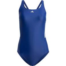 Blau - Damen Bademode Adidas Women Mid Stripes Swimsuit Black