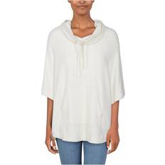 White Capes & Ponchos Natural Reflections Cozy Cowl Poncho for Ladies Egret