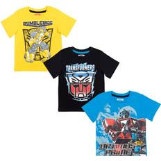 T-shirts Transformers Bumblebee Optimus Prime Toddler Boys Pack T-Shirt Yellow/Blue/Black 4T