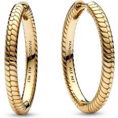 Moments Charm Hoop Earrings - Gold