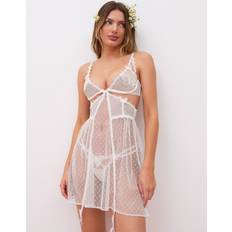 Cotton - Unisex Dresses Beaming Butterfly Applique Slip Dress White