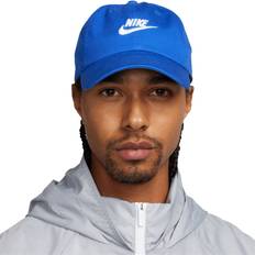 Nike Hvite Capser Nike Club Unstructured Futura Wash Cap, Men's, L/XL, Game Royal/White