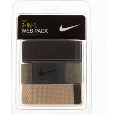 Nike Cotton Belts Nike Men's Web Golf Belt 3-Pack, Black/Olive