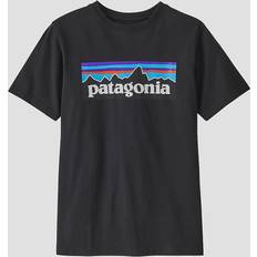 M T-skjorter Patagonia K's Regenerative Organic Certified Cotton P-6 Logo T-Shirt Ink Black
