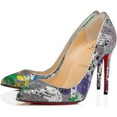 Christian Louboutin Silver - Women Heels & Pumps Christian Louboutin Silver Sk Pigalle Follies Paillette Pumps SILVER