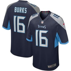 Nike Men's Tennessee Titans Treylon Burks #16 Navy Game Jersey, Large, Blue