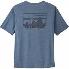 Patagonia T-Shirts Patagonia Cap Cool Daily Graphic Shirt Men '73 skyline: utility blue
