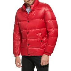 Calvin Klein Red Outerwear Calvin Klein Men's Snap Front Puffer Jacket, Deep Red