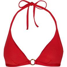 Red Bikini Tops Vilebrequin Women Halter Bikini Top Plumetis Swimming Trunk Flechett Red