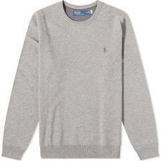 Collegegensere - Herre - M - Ull Polo Ralph Lauren Wool Crewneck Sweater Fawn Grey Heather