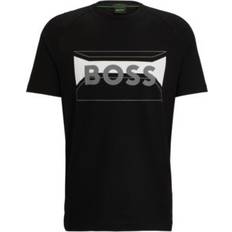 Hugo Boss L - Men T-shirts Hugo Boss Men's Artwork Regular-Fit T-shirt - Black
