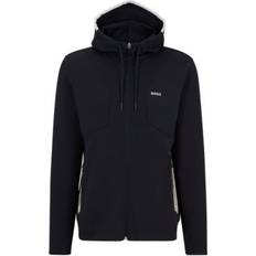 Hugo Boss Men Sweaters Hugo Boss Men's Hd Print Zip-Up Hoodie Dark Blue Dark Blue