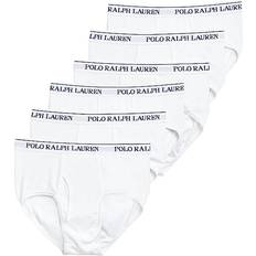 Cotton - Women Men's Underwear Polo Ralph Lauren Men's 6-Pack White Midrise Briefs White White