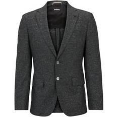 Hugo Boss M - Men Outerwear Hugo Boss Men's Micro-Pattern Slim-Fit Jacket Open Gray Open Gray