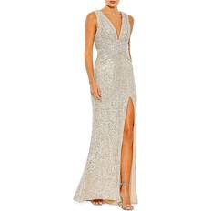 Mac Duggal Evening Gowns Dresses Mac Duggal Women's Ieena Sequin Sheath Gown Beige Beige