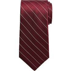 Calvin Klein Red Ties Calvin Klein Men's Etched Windowpane Tie Burgundy Burgundy