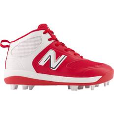 New Balance Baseball Shoes Children's Shoes New Balance Boy's 3000 V6 Rubber Molded Baseball Shoe, Red/White, Little Kid