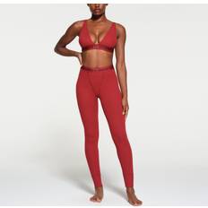 SKIMS Red Leggings SKIMS Legging Red Cotton Rib