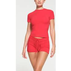 SKIMS Red Shorts SKIMS Short Red Cotton Jersey