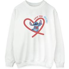 Gensere Disney Lilo & Stitch Love You Mum Sweatshirt White