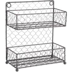 Spice Racks DII Imports Double Wide 2 Row Chicken Wire Spice Rack