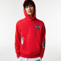 Lacoste Red Sweaters Lacoste Men's Comic Effect Print Hoodie Red