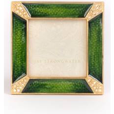 Jay Strongwater Leland Pave Corner Square Picture Emerald Photo Frame