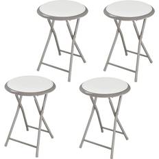 Seating Stools Folding Bar 4 Heavy-Duty 18-Inch