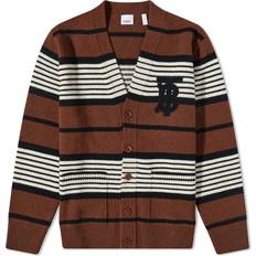 Burberry M - Men Cardigans Burberry Striped wool and cashmere cardigan brown