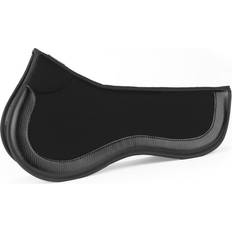 Equestrian Equifit Impacteq Contour Half Pad With Colored Trim Black Ostrich Horse