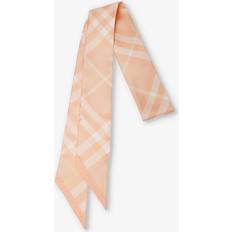 Burberry Women Scarfs Burberry Checked silk scarf PINK